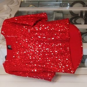 Nue Options Red sequins Blouse